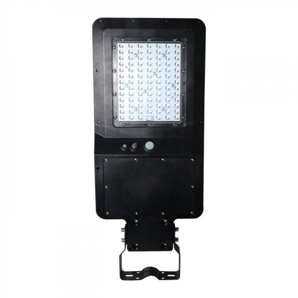 Lampa LED stradala solara 40W cu senzor si telecomanda Alb Rece